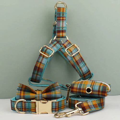 Pets Accessories Dog Collar Leash Harness Set Personalized D