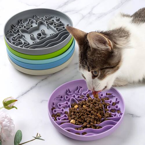 1Pc Silicone Pet Slow Feeder Food Lick Mat  Anti-Slip Lick B