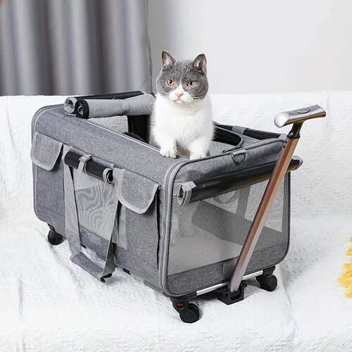 Extra Large Portable Pet Trolley Case, Detachable Dog Trolle