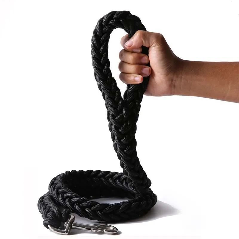 Heavy Duty Dog Leash for Large Dogs, 8 Nylon Rope Braided Le