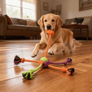 Resistant Interactive Dogs Durable for Bite Toy 1pc Knot