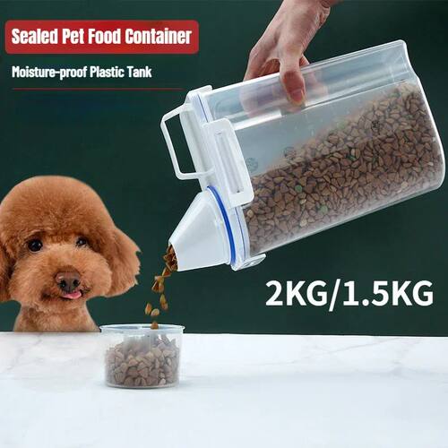 Cat Dog Food Storage Container Sealed Moisture-proof Plastic