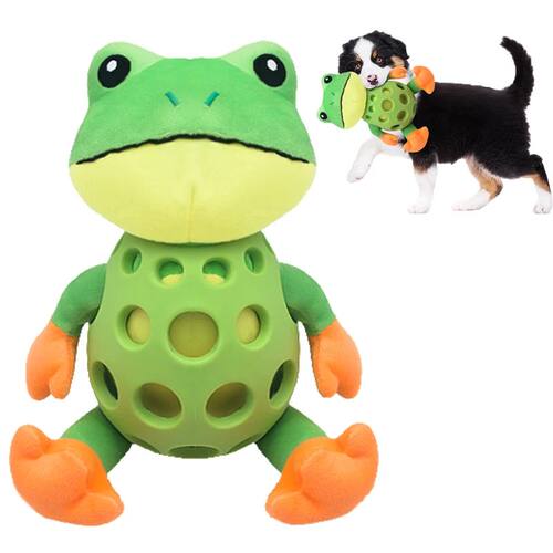 Dog pet plush frog toy interactive sound anti-demolition hom