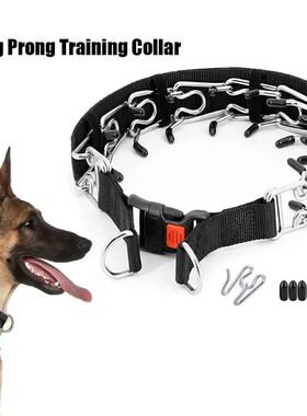 Dog Training Collar Prong Collar with Quick Release Buckle &