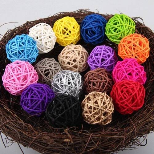 Pet Bird  Chewing  Bird Rattan Ball Toy For Parrot Budgie Pa