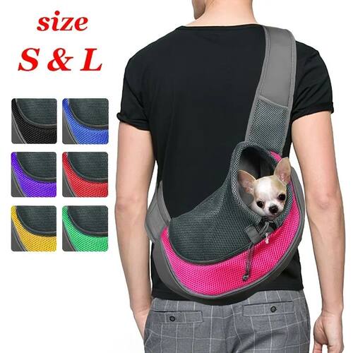 1Pc Dog out backpack,Dog Sling Carrier Breathable Mesh Trave