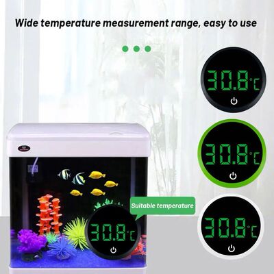 Cordless Digital Aquarium Thermometer LED Display Electronic