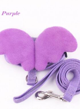 Cute Angel's Wings dog Cat Harness with Leash Collar Nylon R
