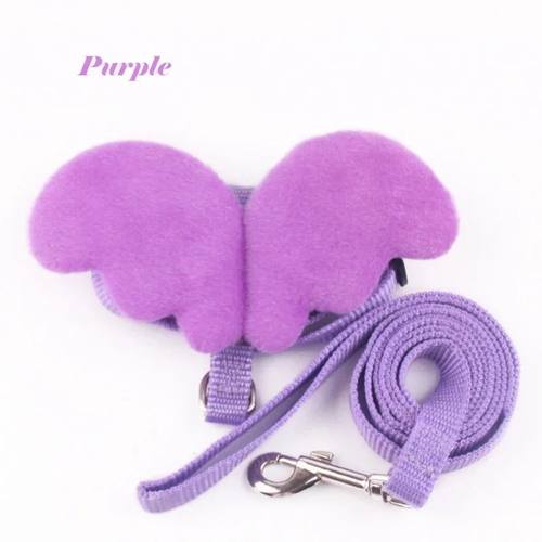 Cute Angel's Wings dog Cat Harness with Leash Collar Nylon R