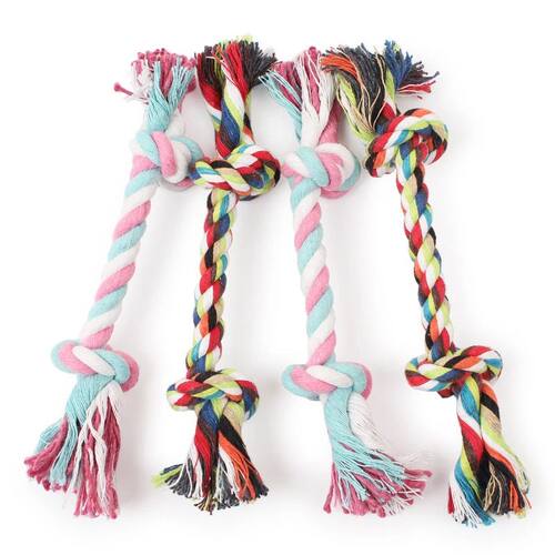 1 Pcs Random Pet Puppy Chew Toy Cotton Knot Rope Molar Toy D
