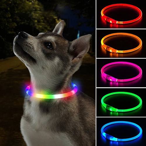 Led Dog Collar Luminous Usb Cat Dog Collar 3 Modes Led Light