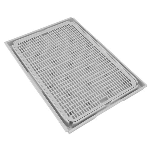 Cat Litter Box Mat 41x28x2cm Spacious Plastic Double Layer W