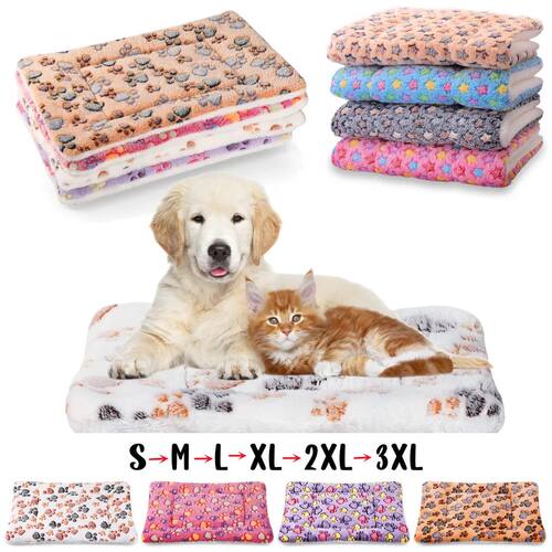 Flannel Pet Mat Dog Bed Cat Bed Thicken Sleeping Mat Dog Bla