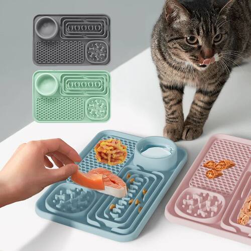 Pet Placemat Cat Slow Feeding Mat Dog Lick Mats Silicone Pet