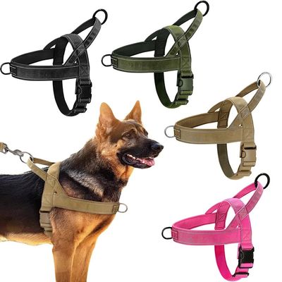 Tactical Anti-Pull Dog Harness - 1000D Nylon for Large Dogs,