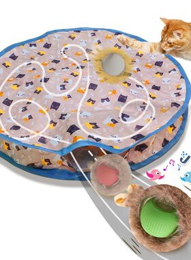 Interactive Cat Toys Ball Fast Rolling in Pouch Hide and See