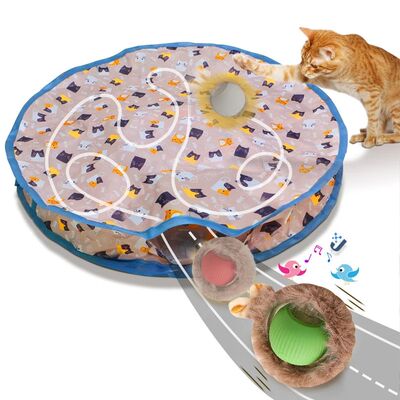 Interactive Cat Toys Ball Fast Rolling in Pouch Hide and See