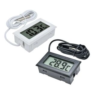 1pc Mini Digital LCD Thermometer With Probe Indoor Convenien