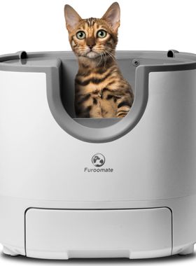 Self-Cleaning Cat Litter Box Open-Top Design with Advanced S