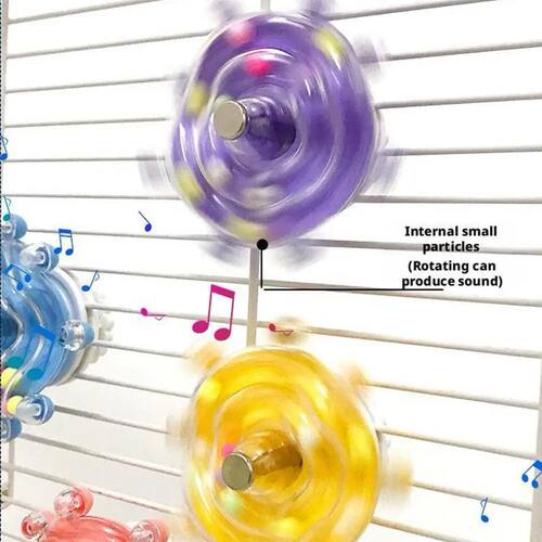 Interactive Parrot Toy Bird Cage Toy for Parrots Rotating Tr
