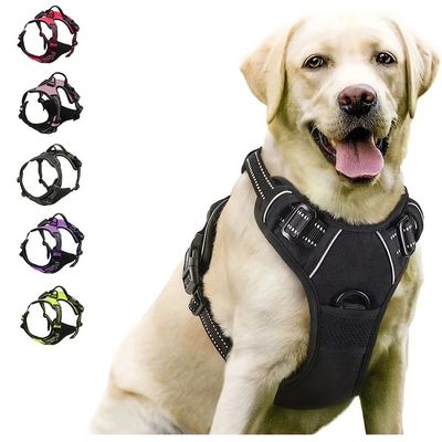 No Pull Dog Harness Front Clip Heavy Duty Reflective Easy Co
