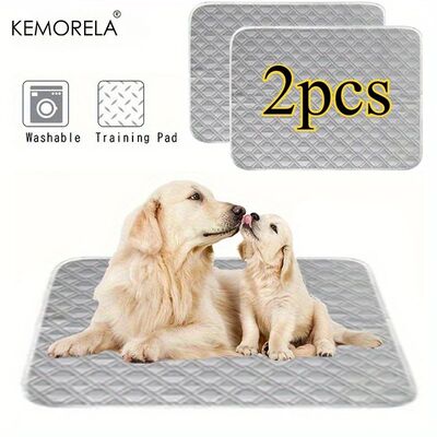2PCS Washable Pet Training Pads - Reusable Puppy Pee Pads wi