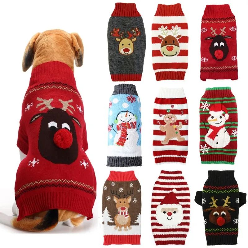 Christmas Warm Clothes for Dogs Small Medium Large Dog Winte