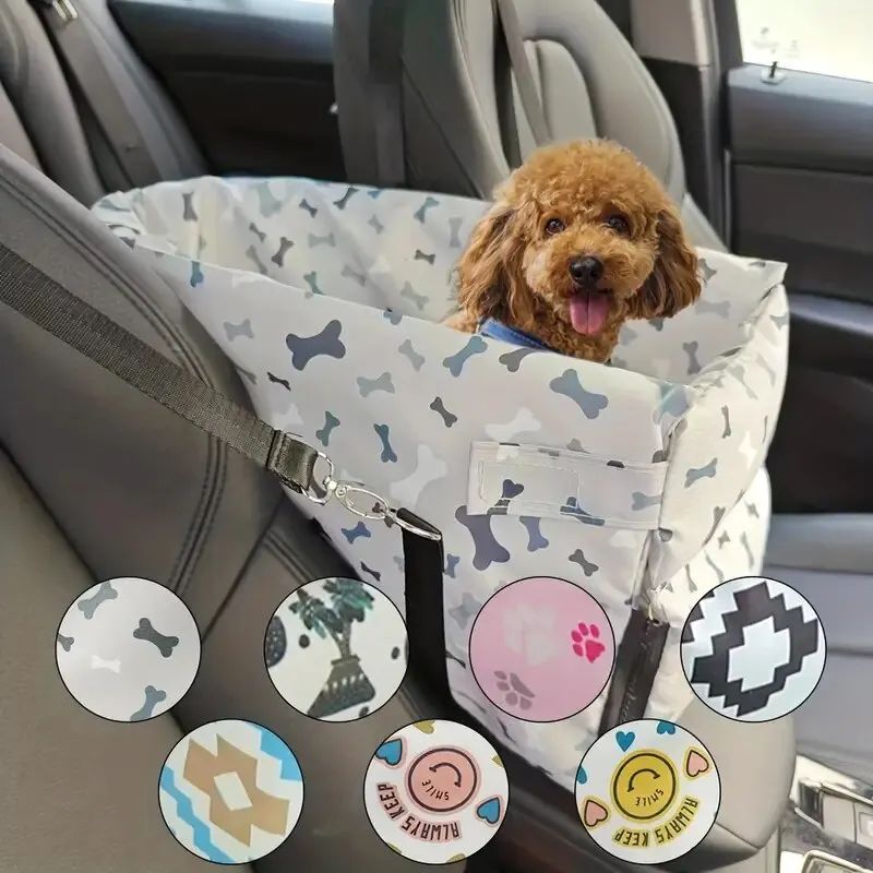 WaterproofPrint Dog Car Seat Central Control Armrest Pet Boo