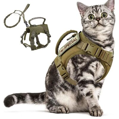 Tactical Cat Harness And Leash for Walking Escape Proof Cat