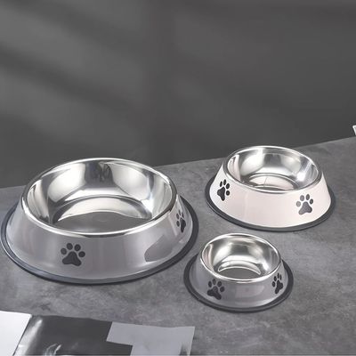 1PC Stainless Steel Pet Bowl Cat Bowl Dog Food Bowl Multi-Sp