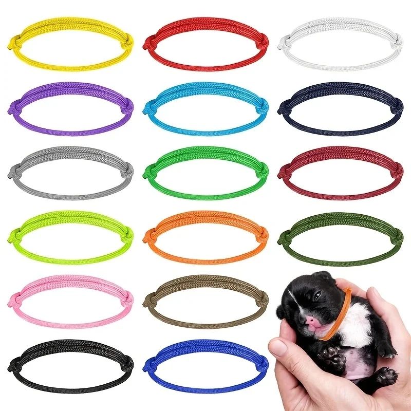 Puppy ID Collars Set, 12/16pcs, Newborn Pet Identification B