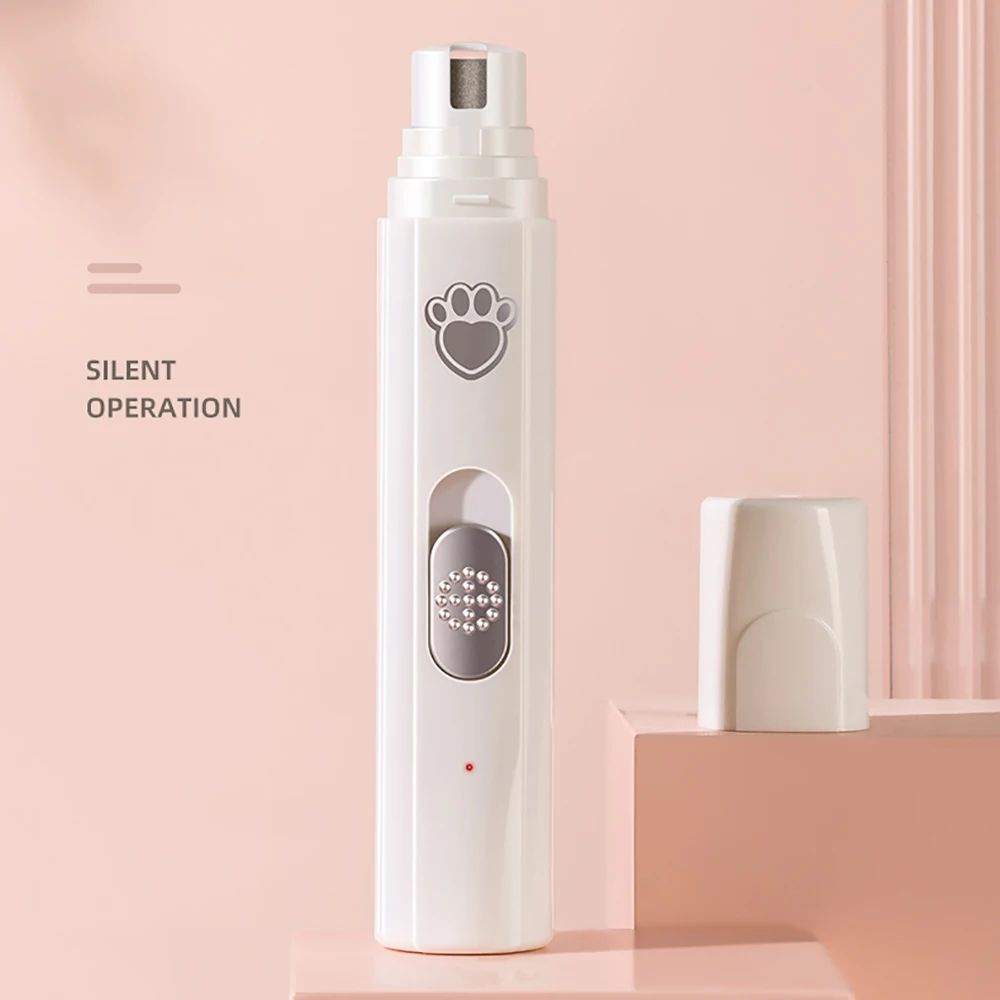 5V USB Electric Cat Nail Grinder With Clippers LED Light Pet