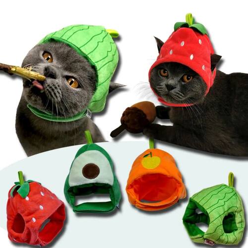 Pet Hat Cute Fruit Shape Soft Comfortable Kawaii Puppy Kitte