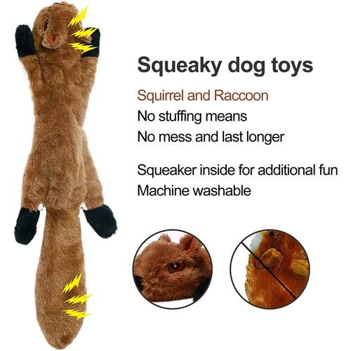 Funny Simulated Animal No Stuffing Dog Toy with Squeakers Du