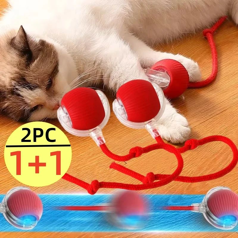 1/2PCS Interactive Cat Toys Ball Auto Electric Rolling Ball