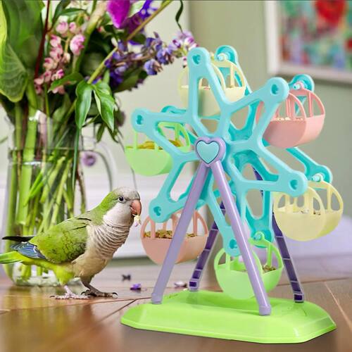 Bird Toys Foraging Wheel Parrot Toy  Snacks Feeder Intellige