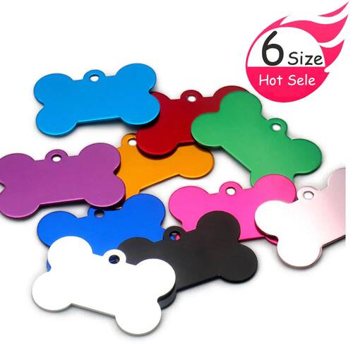 100Pcs Bone Dog ID Tag Engraving Pet Dog ID Tags Collars Bon