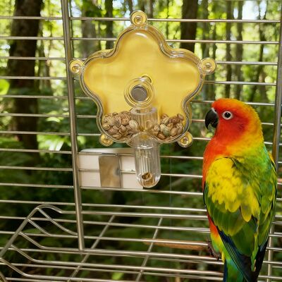 1PC Flower-Shape Rotating Wheel Parrot Foraging Feeding Toy