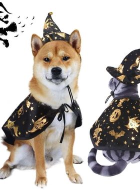 Cute Halloween Costume for Cats Pet Hats and Capes Costumes