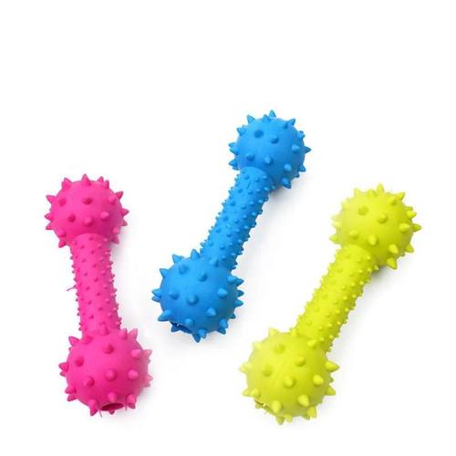 Puppy Squeaky Toy Barbell, Teeth Cleaning Chew Stick, Intera