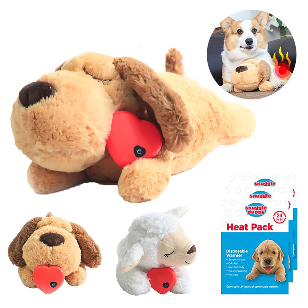 dog toys pet toys dog anxiety accompany plush toys heartbeat