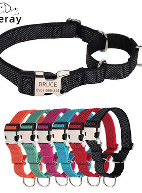Personalized Martingale Dog Collar-Reflective dog Collars wi