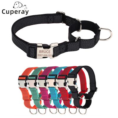 Personalized Martingale Dog Collar-Reflective dog Collars wi