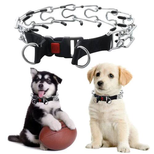 Dog Prong Collar Pet Pinch Training Collar Stainless Steel L
