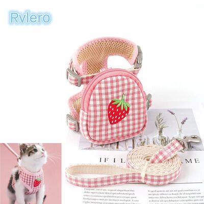 Cat Harness with Backpack Prevent Break Free Breathable Ches