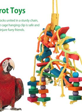 Wood Parrot Bird Toys Love Bird Cage Funny Training Bird Toy