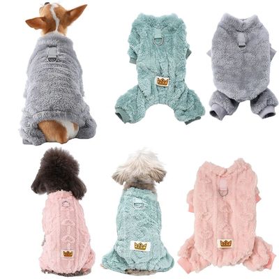 Winter Fleece Warm Dog Cloth Winter Soft Cozy Puppy Jumpsuit