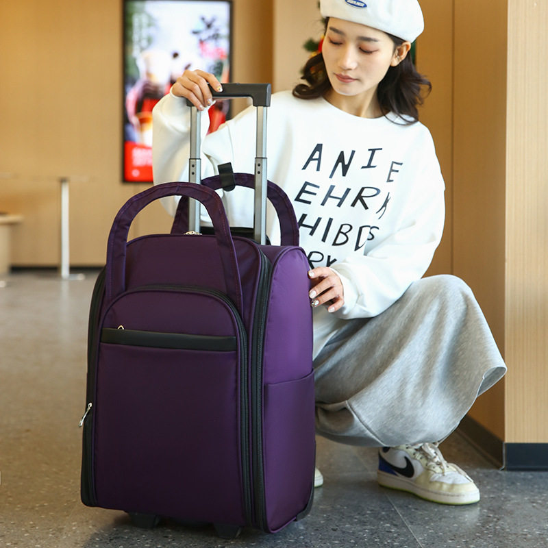 手拉背囊拉杆旅行包手提大容量轻便行李包出差旅游收纳登机带轮子