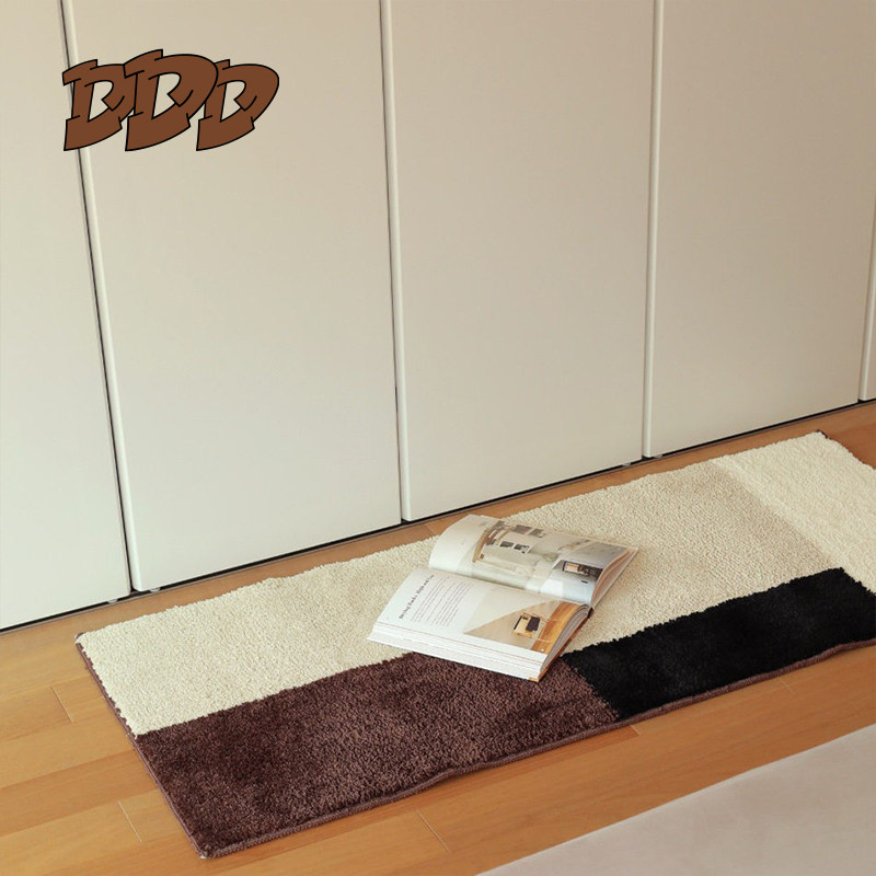 DDD 中古风植绒地毯卧室美式床边毯客厅复古长条地垫棕色飘窗垫厚,居家布艺,地毯,淘宝优惠券,粉丝福利购,淘宝优惠卷