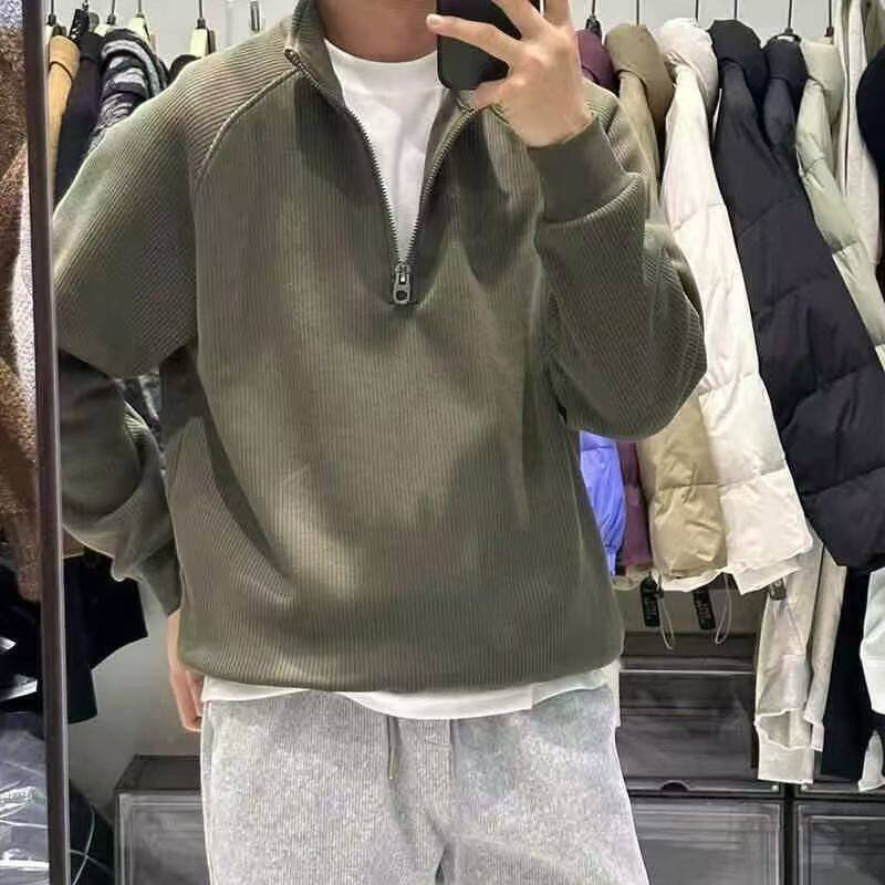 秋冬灯芯绒卫衣男加肥加大码